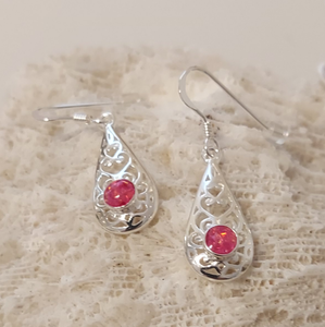 Bougainvillea filigree drop earrings