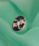 Sterling Silver Ring with Dragon Inclusion