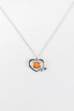 Heart and bee pendant
